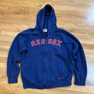 Vintage Nike Boston Red Sox Full Zip Hoodie Men’s Medium RARE Y2K